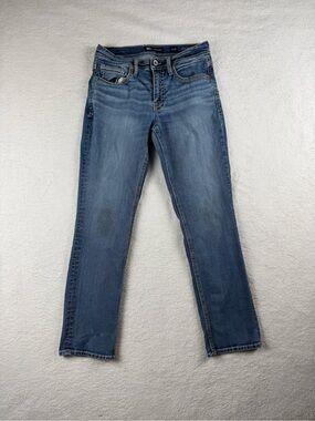 BKE Jake Straight Jeans Mens 31x30 Blue Medium Wash Stretch Denim Pants Buckle